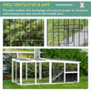 PawHut Guinea Pigs Hutches Wooden Small Rabbits Hutches Pet Run Cover Indoor Outdoor, Grey