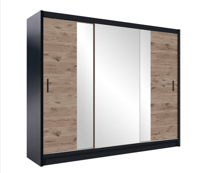 Lizbona II Mirrored Sliding Door Wardrobe 250cm (LIZBONA-II-250)