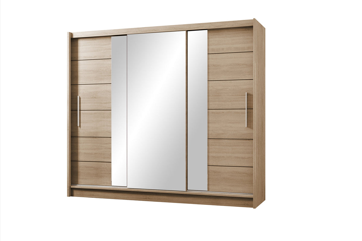 Lizbona II Mirrored Sliding Door Wardrobe 250cm (LIZBONA-II-250)