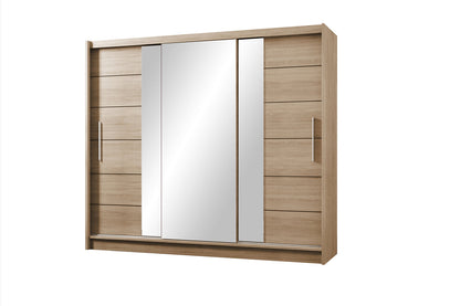 Lizbona II Mirrored Sliding Door Wardrobe 250cm (LIZBONA-II-250)
