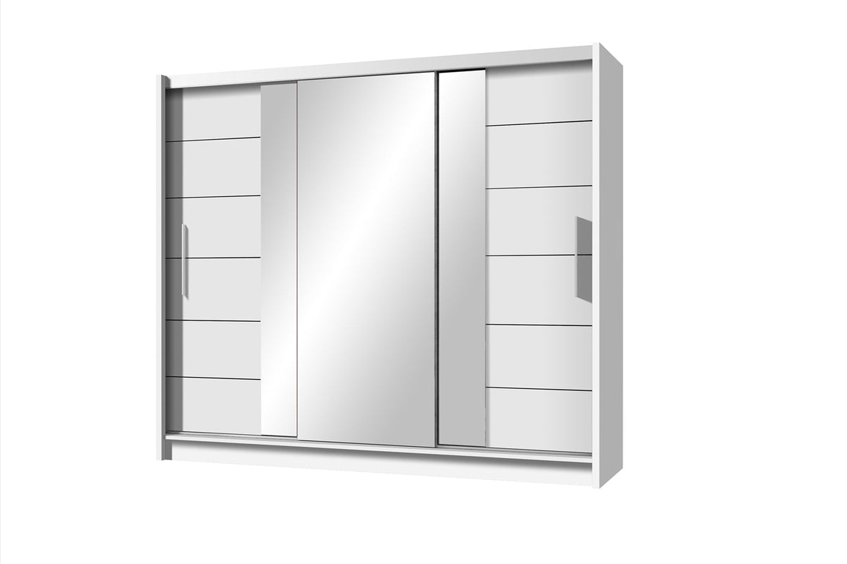 Lizbona II Mirrored Sliding Door Wardrobe 250cm (LIZBONA-II-250)