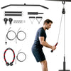 SPORTNOW Weight Pulley System, Cable Pulley System for Home Gym, Cable Machine LAT Pull Down Attachment for Biceps Curl, Tricep, Arm Workouts
