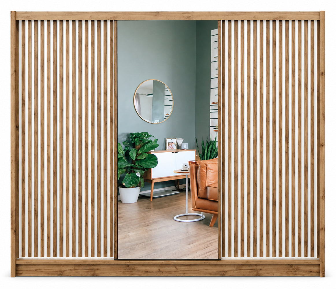 London Mirrored Sliding Door Wardrobe