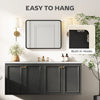 HOMCOM Rectangular Wall Mirror with HD Glass - Black