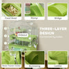 PawHut 3-Tier Hamster Cage with Transparent Top, Sand Bathroom, Exercise Wheel, Hideout Room, Tubes, 45 x 28 x 60 cm, Green