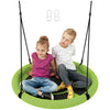 AIYAPLAY 100cm Diameter Nest Seat for Kids with Height Adjustable Hanging Ropes for Outdoor, Playground, Garden, Green