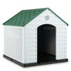 Large Plastic Dog House Waterproof Pet Shelter with Air Vents-Green