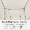 Large Lazy Chair with Cozy Head Pillow and Storage Pocket-Beige