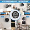 14/17.5 Inch Silent Wall Clock with Silver Frame-S