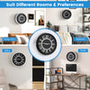 14/17.5 Inch Silent Wall Clock with Silver Frame-L