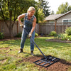 Lawn Leveling Rake Heavy-Duty Metal Levelawn Tool with 43 x 25 cm Plate-Black
