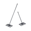 Lawn Leveling Rake Heavy-Duty Metal Levelawn Tool with 43 x 25 cm Plate-Black