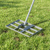 Lawn Leveling Rake Heavy-Duty Metal Levelawn Tool with 43 x 25 cm Plate-Silver