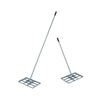 Lawn Leveling Rake Heavy-Duty Metal Levelawn Tool with 43 x 25 cm Plate-Silver