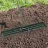 75/91/106 x 25cm Lawn Leveling Rak with Ergonomic Handle-117 x 25 cm-Green