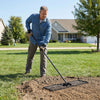 Lawn Leveling Rake with 177cm Adjustable Long Handle and Anti-Slip Grip-Black