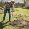 Lawn Leveling Rake with 177cm Adjustable Long Handle and Anti-Slip Grip-Green