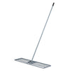 Lawn Leveling Rake with 177cm Adjustable Long Handle and Anti-Slip Grip-Silver