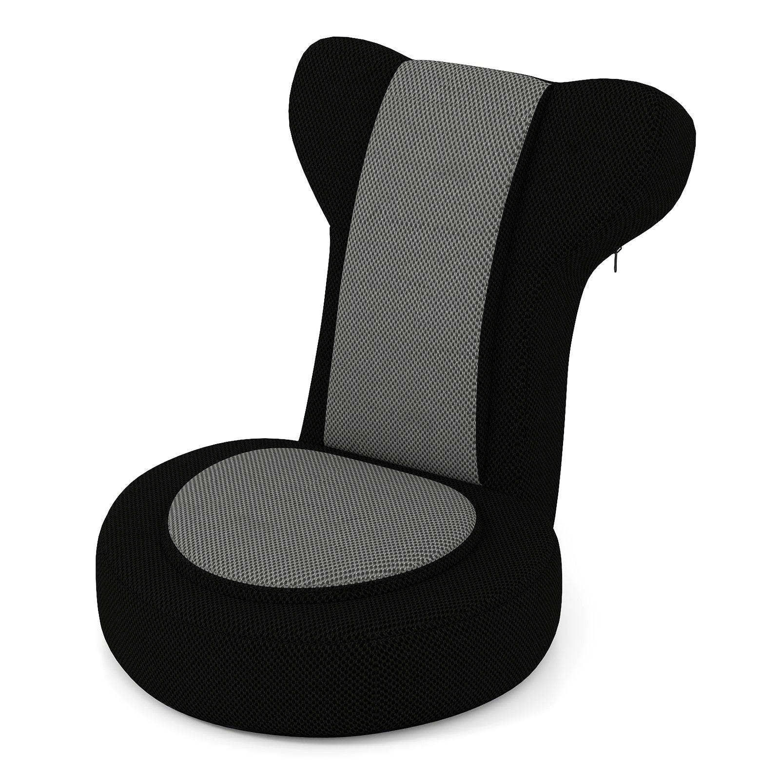 Lazy Sofa Chair with Adjustable Headrest and Backrest-Grey