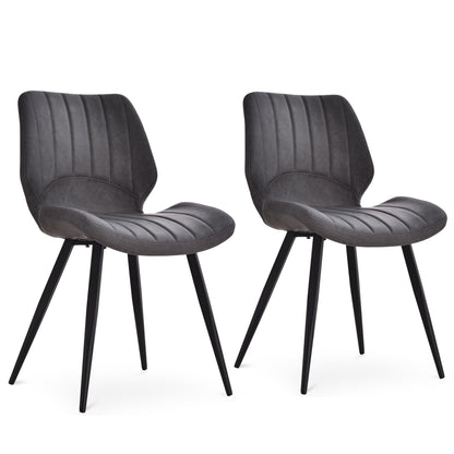 HOMCOM Dining Chairs Set of 2 in Grey