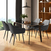 Leisure Dining Chair Set of 4 Upholstered Accent Chairs with Curved Backrest