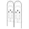 Outsunny Metal Trellis Set of 2, Garden Trellis for Climbing Plants Support Frames, Scrolls Design