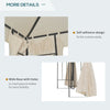 Outsunny 3 x 3 m Garden Gazebo Double√Ç Roof Marquee Patio Wedding Party Tent Canopy Shelter with Sidewalls, (Beige)
