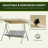 Outsunny Three-Seater Garden Swing Seat - Light Brown