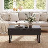Lift Top Coffee Table 3-in-1 Convertible Coffee Table with 3 Storage Compartments-Black