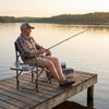 Lightweight Portable Directors Chair with Side Table and Cup Holder-Blue