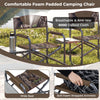 Lightweight Portable Directors Chair with Side Table and Cup Holder-Camouflage