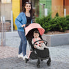 Lightweight Baby Stroller with Detachable Seat Cover-Pink