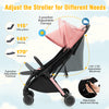 Lightweight Baby Stroller with Detachable Seat Cover-Pink