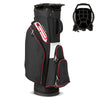 Lightweight Golf Cart Bag with 14-Way Divider Top and Cooler Pocket-Black
