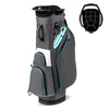 Lightweight Golf Cart Bag with 14-Way Divider Top and Cooler Pocket-Grey