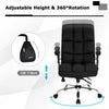 Linen Upholstered Executive Chair with Ergonomic High Back-Black