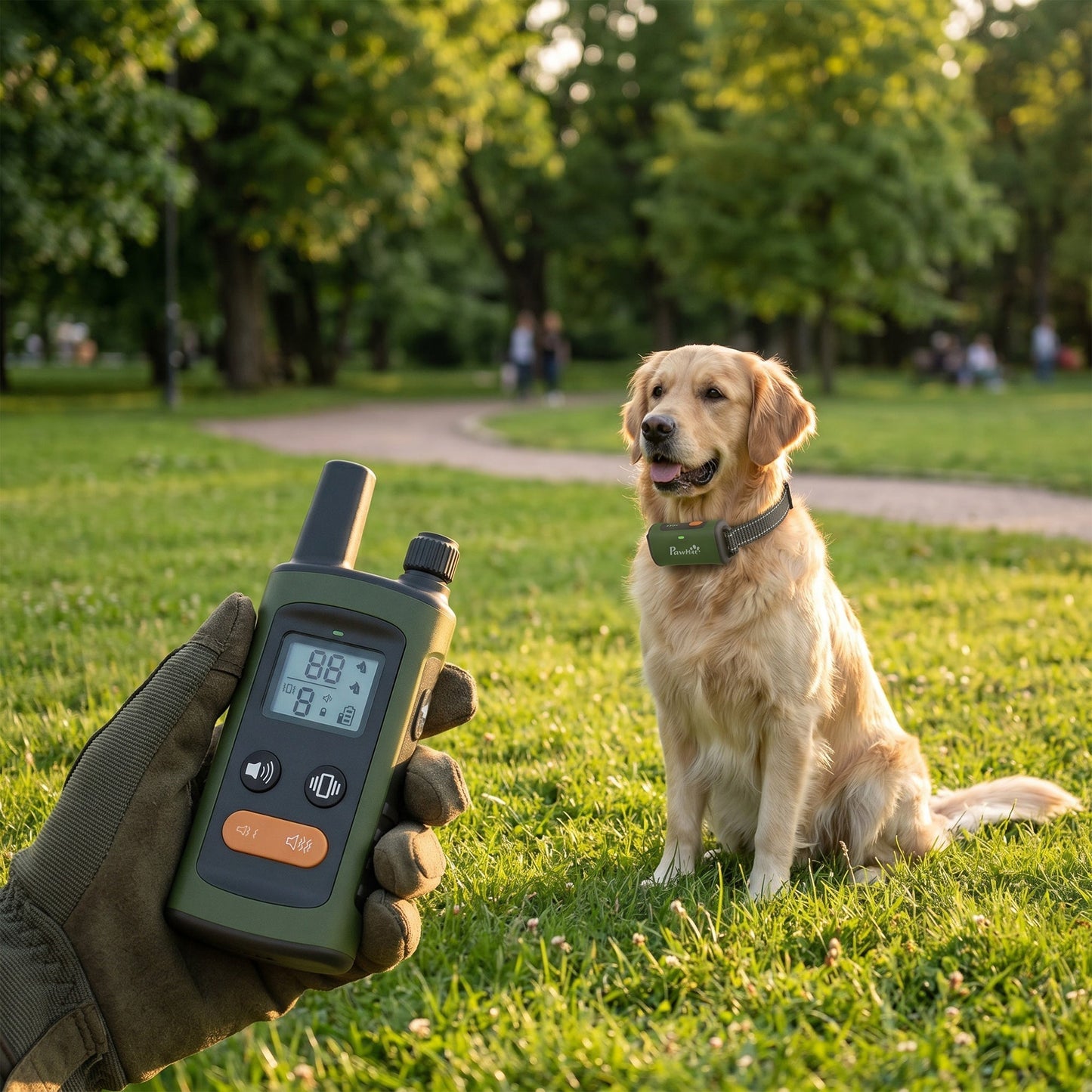 PawHut Dog Training Collar with 3200Ft Remote Range, Anti Barking Device with 3 Modes, IPX7 Waterproof, Rechargeable