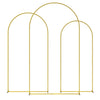 Outsunny Wedding Arch Frame Set, 2.2, 2, 1.8 m Metal Arch Backdrop Stand Set of 3, Balloon Arch Stand Set for Birthday Party, Bridal Shower, Graduation, Ceremony, Banquet Decorations, Gold Tone
