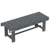 Outsunny 2-Seater Garden Wooden Bench, Grey