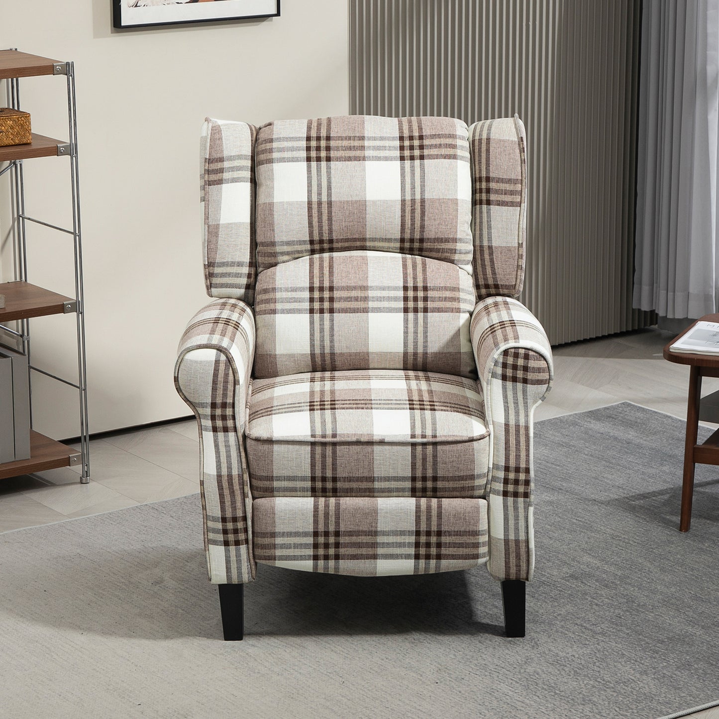 HOMCOM 160√Ç¬∞ Reclining Armchair, with Footrest - Brown