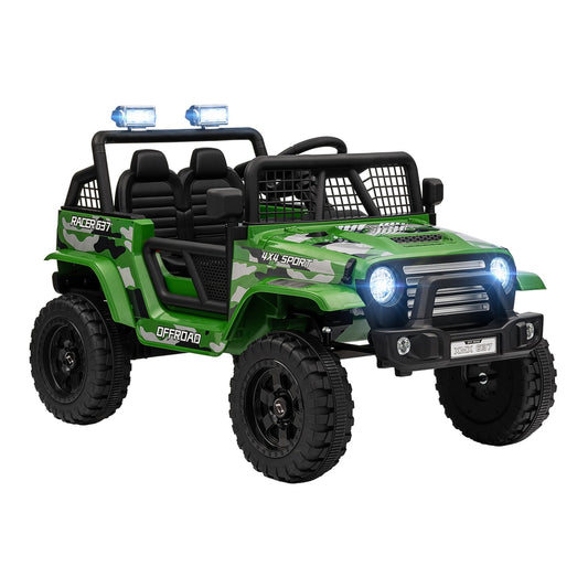AIYAPLAY 12V Battery Powered Kids Ride-On Car in Green