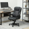 HOMCOM High Back Executive Office Chair, PU Leather Swivel Desk Chair with Tilt Function, Armrests and Adjustable Height for Home Office, Black