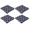 Outsunny 4-Piece Seat Cushion Pillows Replacement, Patio Chair Cushions Set with Ties for Indoor Outdoor, Blue