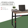 HOMCOM Computer Table, Writing Desk with Steel Frame and Wood Top, Industrial Home Study Table, 115 x 58 x 74.5cm, Rustic Brown and Black