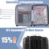 2-Piece Luggage Set 20 Inch Carry-on Suitcase and 14 Inch Cosmetic Case-Black