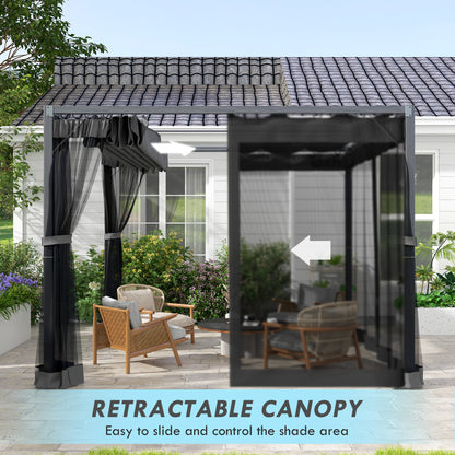 Outsunny Aluminium Frame Pergola in Dark Grey