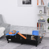 PawHut Steel Medium 2-Tier Small Guinea Pigs Hutches w/ Accessories Blue/Orange