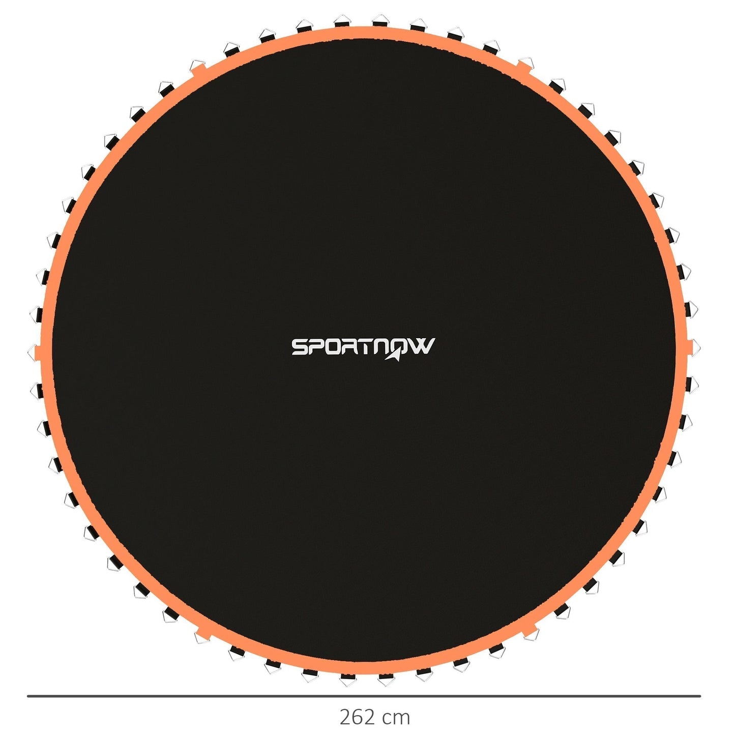 SPORTNOW Trampoline Replacement Mat with Spring Pull Tool, 54 V-Hooks, for 10ft Trampoline using 14cm Springs, Orange