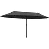 Outsunny 4.6m Double Garden Parasol - Black