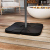 Outsunny 4 Pieces Parasol Base Stand Weights for Banana Hanging Cantilever Umbrella, Water and Sand Filled, Up to 72kg, Black